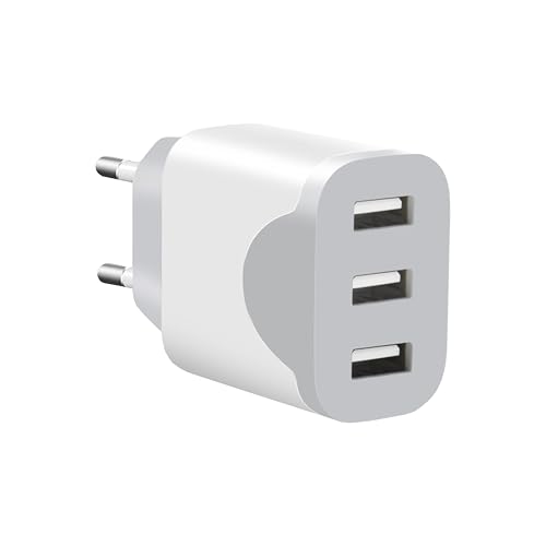 USB Ladegerät, 3-Port USB Stecker für iPhone 16 15 14 13 12 11 Pro Max SE XS XR 8 Plus SE, iPad, Samsung Galaxy USB Ladegerät, 3-Port USB Stecker für iPhone 16 15 14 13 12 11 Pro Max SE XS XR 8 Plus SE, iPad, Samsung Galaxy von Yerewker