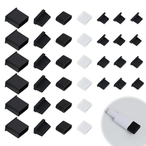 Yerozhui 36 Stück USB schutzkappe, USB c stopfen, USB c Abdeckung, USB Anti-Staubschutz-Set für USB-A, USB-C und Micro-USB Anschlüsse, Weiche Silikon Staubschutzkappen, Effektiver Schutz Yerozhui 36 Stück USB schutzkappe, USB c stopfen, USB c Abdeckung, USB Anti-Staubschutz-Set für USB-A, USB-C und Micro-USB Anschlüsse, Weiche Silikon Staubschutzkappen, Effektiver Schutz von Yerozhui