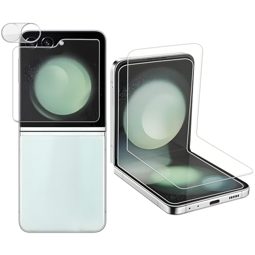 Yerozhui panzerglas für Samsung Galaxy Z flip 6 5G, schutzfolie für z flip 6, [2+2 Stück] Flexibler TPU Displayschutz und 9H Härte Panzerfolie, Anti-Kratzer, Anti-Blasen, Vollständige Abdeckung von Yerozhui