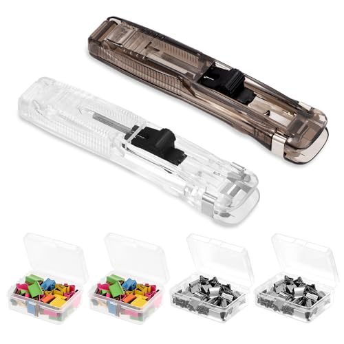 Yesaler Push Hefter Set Reusable Manuelle Hefter Stapler mit 200 Stück Edelstahl Klammern für Fixieren Losem Blattpapier 2 Stück Yesaler Push Hefter Set Reusable Manuelle Hefter Stapler mit 200 Stück Edelstahl Klammern für Fixieren Losem Blattpapier 2 Stück von Yesaler