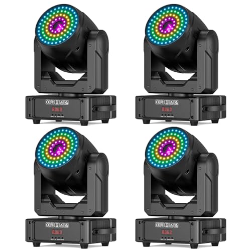 Moving Head Bühnenlicht RGB 180W, 3D-Animationslichteffekt Bluetooth APP DMX512 Programmierung Disco Partylicht Sprachsteuerung für Bühne Bar DJ Club Hochzeit 4PCS Moving Head Bühnenlicht RGB 180W, 3D-Animationslichteffekt Bluetooth APP DMX512 Programmierung Disco Partylicht Sprachsteuerung für Bühne Bar DJ Club Hochzeit 4PCS von Yespick