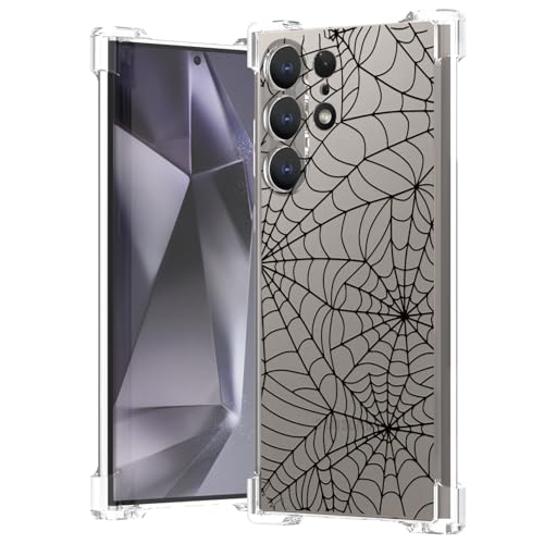 Schutzhülle für Samsung Galaxy S24 Ultra-Malerei, Halloween, schwarzes Spinnennetz-Muster, entworfen für Samsung S24, ultraweich, stoßfest, TPU, stoßfeste Schutzhülle für Galaxy S24U – schwarzes Schutzhülle für Samsung Galaxy S24 Ultra-Malerei, Halloween, schwarzes Spinnennetz-Muster, entworfen für Samsung S24, ultraweich, stoßfest, TPU, stoßfeste Schutzhülle für Galaxy S24U – schwarzes von Yespure