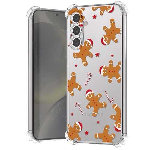 YESPURE Schutzhülle für Samsung Galaxy S24, transparent, Lebkuchenmann, Gemälde, weiches TPU, stoßfest, Weihnachtsmotiv, Lebkuchenmann YESPURE Schutzhülle für Samsung Galaxy S24, transparent, Lebkuchenmann, Gemälde, weiches TPU, stoßfest, Weihnachtsmotiv, Lebkuchenmann von Yespure