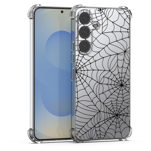 YESPURE Schutzhülle für Samsung Galaxy S25 Plus, transparent, cooles schwarzes Spinnennetz-Muster, weiche schlanke Passform, TPU-Stoßdämpfer, stoßfest, Halloween-Design, Handyhülle für Galaxy S25 Plus YESPURE Schutzhülle für Samsung Galaxy S25 Plus, transparent, cooles schwarzes Spinnennetz-Muster, weiche schlanke Passform, TPU-Stoßdämpfer, stoßfest, Halloween-Design, Handyhülle für Galaxy S25 Plus von Yespure