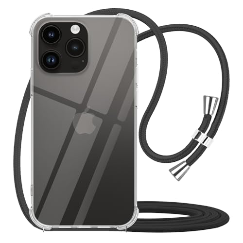 YESPURE Schutzhülle für iPhone 14 Pro Max, transparent, verstellbarer Schultergurt, Umhängeband, Handyhülle, für Damen und Mädchen, weich, schlank, stoßfest, Schutzhülle für iPhone 14 Pro Max, Schwarz YESPURE Schutzhülle für iPhone 14 Pro Max, transparent, verstellbarer Schultergurt, Umhängeband, Handyhülle, für Damen und Mädchen, weich, schlank, stoßfest, Schutzhülle für iPhone 14 Pro Max, Schwarz von Yespure