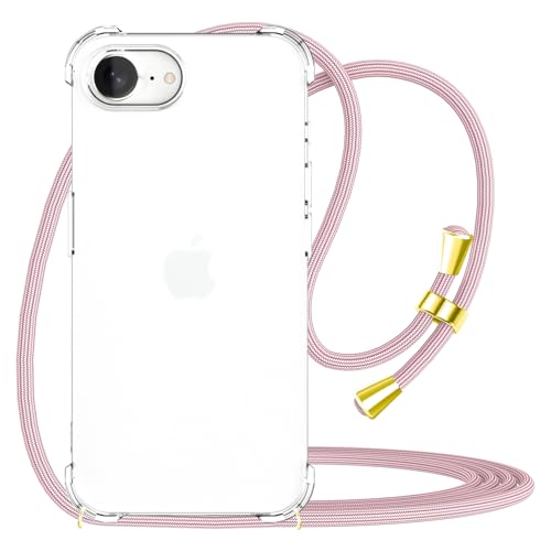 YESPURE Schutzhülle für iPhone 16e, transparent, verstellbar, Kordel, Umhängeband, Crossbody-Abdeckung, weiches TPU, Stoßstangengurt, stoßfest, Anti-Vergilbung, Schutzhülle für iPhone 16e, Rosa YESPURE Schutzhülle für iPhone 16e, transparent, verstellbar, Kordel, Umhängeband, Crossbody-Abdeckung, weiches TPU, Stoßstangengurt, stoßfest, Anti-Vergilbung, Schutzhülle für iPhone 16e, Rosa von Yespure