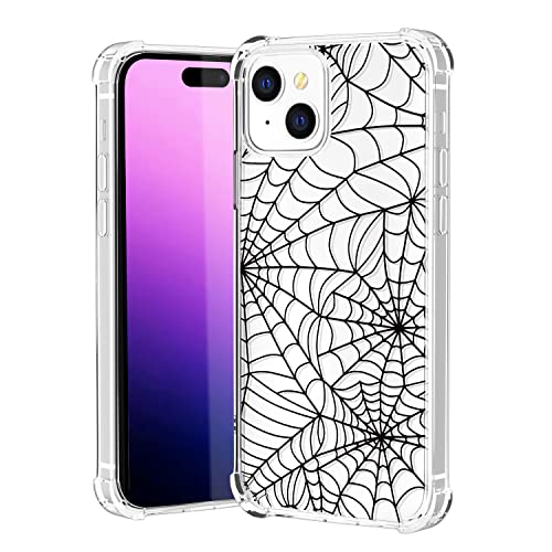 YESPURE Schutzhülle für iPhone 14, süßes Halloween-Design, Spinnennetz, kristallklar, weiches TPU, kratzfest, stoßfest, Schutzhülle für iPhone 14, 15,5 cm (6,1 Zoll) YESPURE Schutzhülle für iPhone 14, süßes Halloween-Design, Spinnennetz, kristallklar, weiches TPU, kratzfest, stoßfest, Schutzhülle für iPhone 14, 15,5 cm (6,1 Zoll) von Yespure