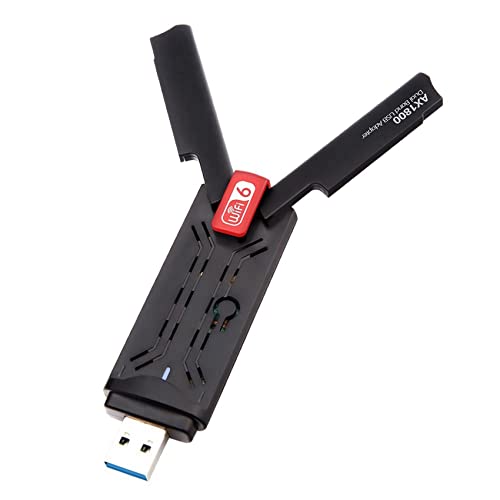 Yessetry USB 3.0 WiFi-Netzwerkkarte, 2,4 GHz + 5,8 GHz, 1800 Mbit/s RTL8832AU USB-Netzwerkkarten-Empfänger, Transmitter für PC von Yessetry