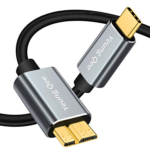 USB C auf Micro B Kabel, 1,8 m, Typ C auf Micro B Festplattenkabel, kompatibel mit Toshiba, Seagate, WD externe Festplatte, Galaxy S8/S9/S10, etc. (2 m) von Yeung Qee