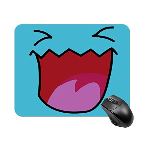 Yeuss Mauspad, rechteckig, rutschfest, Blau, Smiley-Emoji, Gaming-Mauspad, 200 mm x 240 mm von Yeuss