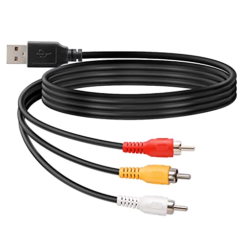 USB zu 3rca Kabel, yeworth 1,5 m USB Männlich auf 3 x 3 RCA männlich Jack Splitter Audio Video AV Composite Adapter Kabel für TV/Mac/PC von Yeworth