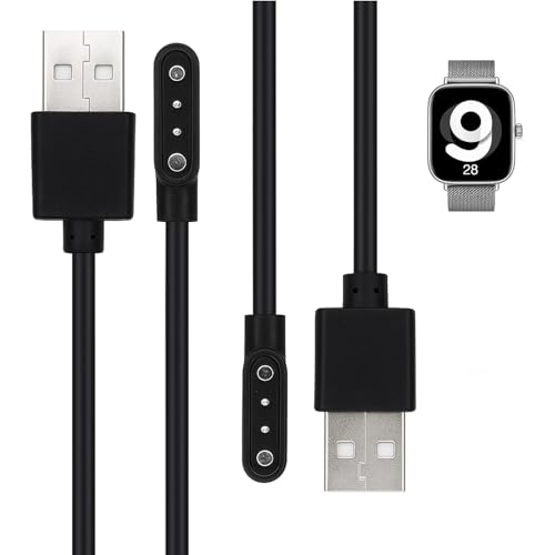 2 PCS Smartwatch Ladekabel, Magnetisches Ladegerät USB 2-Pin 4mm, tragbare magnetische Ladestation kompatibel mit SW022, LW11, GTX, LS05, schnelles Aufladen, hohe Haltbarkeit 2 PCS Smartwatch Ladekabel, Magnetisches Ladegerät USB 2-Pin 4mm, tragbare magnetische Ladestation kompatibel mit SW022, LW11, GTX, LS05, schnelles Aufladen, hohe Haltbarkeit von Yewseas