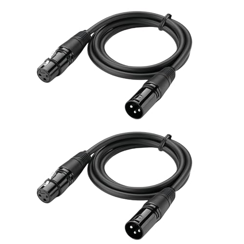 2 Stücke XLR Kabel 3m Male zu Female, XLR stecker 3-polig Mikrofonkabel für Audio und Sound Equipments, Cable Flexibles, Langlebiges Kabel für Studio, Mischpulte, Lautsprecher und Mikrofone 2 Stücke XLR Kabel 3m Male zu Female, XLR stecker 3-polig Mikrofonkabel für Audio und Sound Equipments, Cable Flexibles, Langlebiges Kabel für Studio, Mischpulte, Lautsprecher und Mikrofone von Yewseas