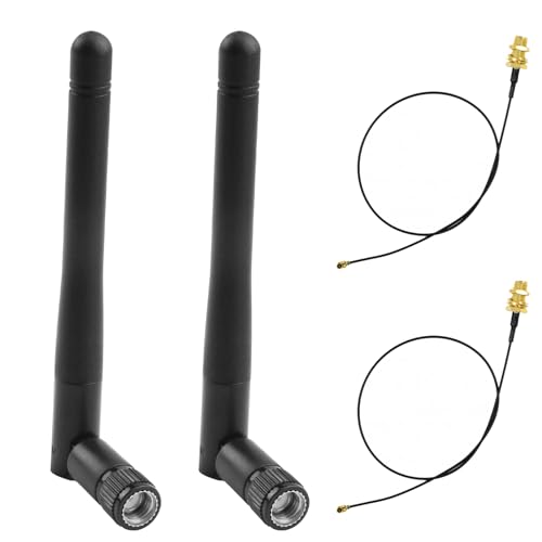 WLAN Antenne PC, WiFi Antenne 2,4GHz 5GHz 5,8GHz 8dBi RP-SMA-Stecker und U.FL IPX IPEX MHF4 Verlängerungskabel 2-Pack für M.2 NGFF Wireless Netzwerkkarten WiFi Adapter Laptop WLAN Antenne PC, WiFi Antenne 2,4GHz 5GHz 5,8GHz 8dBi RP-SMA-Stecker und U.FL IPX IPEX MHF4 Verlängerungskabel 2-Pack für M.2 NGFF Wireless Netzwerkkarten WiFi Adapter Laptop von Yewseas