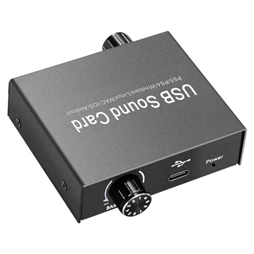 Externe USB-Soundkarte, USB-auf-3,5-mm-Adapter, USB-auf-Kopfhörer-Mikrofon für Computer, Laptop, Soundkarte, unterstützt 3,5 mm Spielunterhaltungs-Soundkarte von Yfenglhiry