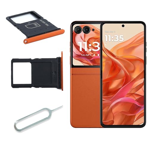 Ygpmoiki Für Motorola Moto Razr 2024/Razr 50 SIM-Kartenfach XT2453-3 Micro-SD-Kartensteckplatz, Einzel-SIM-Kartenhalter, Ersatz, Orange, mit Pin Ygpmoiki Für Motorola Moto Razr 2024/Razr 50 SIM-Kartenfach XT2453-3 Micro-SD-Kartensteckplatz, Einzel-SIM-Kartenhalter, Ersatz, Orange, mit Pin von Ygpmoiki