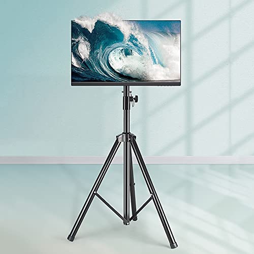 Stativ-TV-Ständer, höhenverstellbarer Display-Boden-TV-Ständer, für 17-32-Zoll-LED-Flachbildschirme, max. 100 x 100 mm, hält bis zu 50 kg/110 lbs von YhOuuA