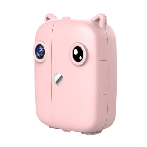Kinder-Digitalkamera, 6,1 cm (2,4 Zoll), Dual-Objektiv, 1080P-Druck, mit lustigen Spielen, kompaktes, leichtes Design, lange Akkulaufzeit, Alter 3–12 Jahre, Digitaldruckkamera, Kinder (Rosa) von Yhenlovtt