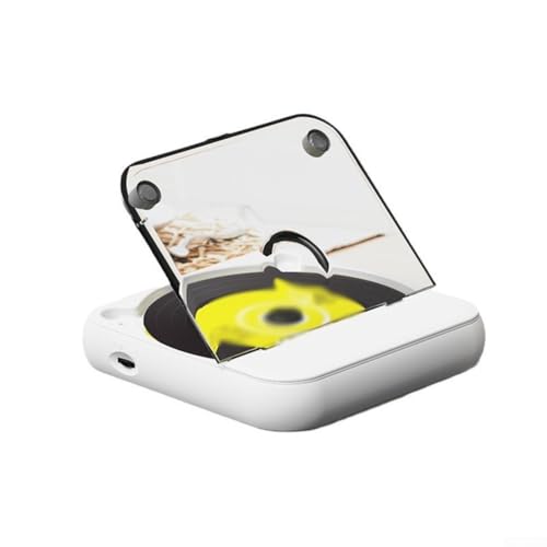 Kompakter CD-Player mit LCD-Display, 2000 mAh, langlebige Akku-Wiederholungsfunktion für Musikliebhaber, Sprachlerner, tragbarer digitaler Musik-Player (weiß) von Yhenlovtt