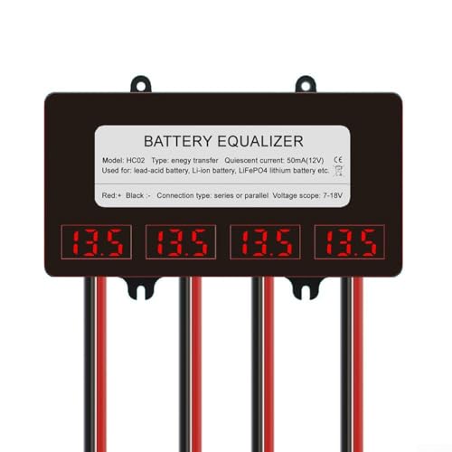 Yhenlovtt Batterie-Equalizer, 24 V, 48 V, LED-Display, Spannungsausgleich, für Serienbatterien, Ladeentladung, Balance-Wartung mit Verpolungsschutz, Niederspannungstrennung (HA02 (mit)) von Yhenlovtt