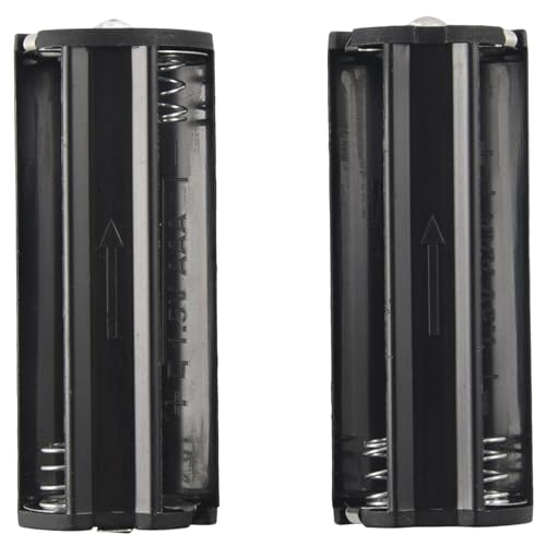 Yheonver 2 Stueck Schwarzer Batteriehalter Fuer 3 X 1,5 V AAA Batterien Taschenlampen Fackel, 032032 Yheonver 2 Stueck Schwarzer Batteriehalter Fuer 3 X 1,5 V AAA Batterien Taschenlampen Fackel, 032032 von Yheonver