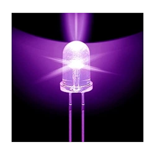 100 Stück Super hell 5 mm rund UV/lila LED -Emitting -Diode von Yhloubb