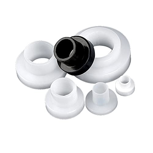 Schraube Nylon-Transistor-Dichtung Die Plastikwaschmascherin vom Schritt t-Typ t-Type,white,TW-10 (50pcs) von Yhloubb