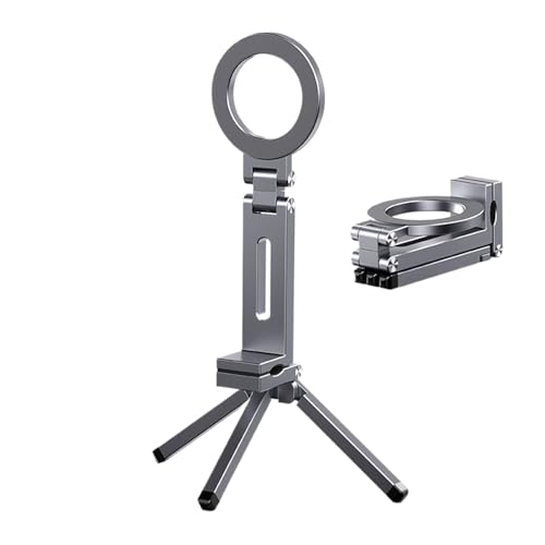 Magnetisches Taschen-Handy-Stativ, Aluminium, Mini-Tischstativ, faltbar, magnetisch, Aluminium, Mini für Telefon, zusammenklappbar, tragbar, 360 Grad drehbarer Halter-Clip für Handy, Smartphone Magnetisches Taschen-Handy-Stativ, Aluminium, Mini-Tischstativ, faltbar, magnetisch, Aluminium, Mini für Telefon, zusammenklappbar, tragbar, 360 Grad drehbarer Halter-Clip für Handy, Smartphone von Yhsioaklo