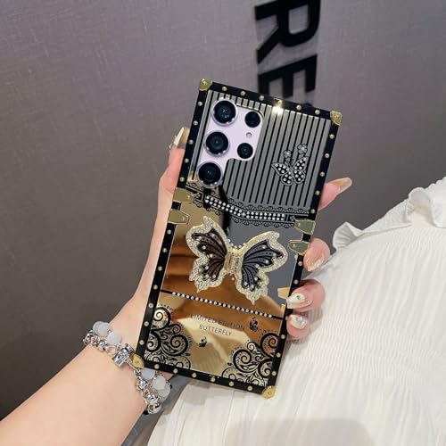 Yhsvie Handyhülle für Samsung Galaxy S25 Glitzer Hülle mit Ständer Bling Diamant Schmetterling Schutzhülle Galaxy S25 Stoßfest Silikon TPU Case Dünn Kratzfest Kameraschutz Cover-Schwarz Yhsvie Handyhülle für Samsung Galaxy S25 Glitzer Hülle mit Ständer Bling Diamant Schmetterling Schutzhülle Galaxy S25 Stoßfest Silikon TPU Case Dünn Kratzfest Kameraschutz Cover-Schwarz von Yhsvie