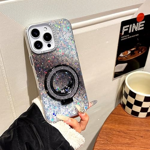 Yhsvie Handyhülle für iPhone 15 pro max Magnetische Hülle mit Ständer Glitzer Treibsand Transparent Schutzhülle Bling Diamant Slim Stoßfest Case Glitter Quicksand Dünn Soft TPU Silikon Cover-Schwarz Yhsvie Handyhülle für iPhone 15 pro max Magnetische Hülle mit Ständer Glitzer Treibsand Transparent Schutzhülle Bling Diamant Slim Stoßfest Case Glitter Quicksand Dünn Soft TPU Silikon Cover-Schwarz von Yhsvie