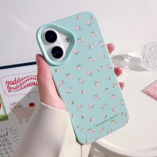 Yhsvie Handyhülle für iPhone 16 pro max Ultra Dünne Hülle Mädchen Aesthetic Blume Muster Schutzhülle Stoßfest Weiche Silikon Case TPU Kratzfest Anti-Fingerabdruck Cover für iPhone 16 pro max-Grün Yhsvie Handyhülle für iPhone 16 pro max Ultra Dünne Hülle Mädchen Aesthetic Blume Muster Schutzhülle Stoßfest Weiche Silikon Case TPU Kratzfest Anti-Fingerabdruck Cover für iPhone 16 pro max-Grün von Yhsvie