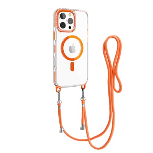 Yhsvie Handykette Hülle für iPhone 12 pro Magnetische Handyhülle mit Band,Transparent Necklace Stoßfeste Schutzhülle mit Kordel zum Umhängen iPhone 12 pro Silikon TPU Bumper Case Cover,Orange Yhsvie Handykette Hülle für iPhone 12 pro Magnetische Handyhülle mit Band,Transparent Necklace Stoßfeste Schutzhülle mit Kordel zum Umhängen iPhone 12 pro Silikon TPU Bumper Case Cover,Orange von Yhsvie