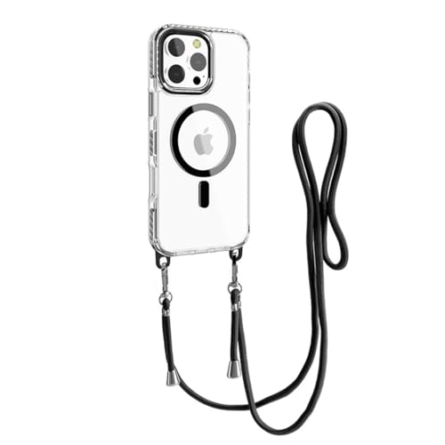 Yhsvie Handykette Hülle für iPhone 12 pro max Magnetische Handyhülle mit Band,Transparent Necklace Stoßfeste Schutzhülle mit Kordel zum Umhängen iPhone 12 pro max Silikon TPU Bumper Case Cover,Schwarz Yhsvie Handykette Hülle für iPhone 12 pro max Magnetische Handyhülle mit Band,Transparent Necklace Stoßfeste Schutzhülle mit Kordel zum Umhängen iPhone 12 pro max Silikon TPU Bumper Case Cover,Schwarz von Yhsvie