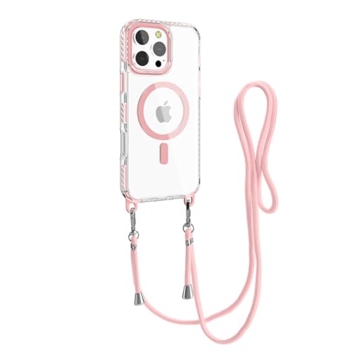 Yhsvie Handykette Hülle für iPhone 15 Plus Magnetische Handyhülle mit Band,Transparent Necklace Stoßfeste Schutzhülle mit Kordel zum Umhängen iPhone 15 Plus Silikon TPU Bumper Case Cover,Rosa Yhsvie Handykette Hülle für iPhone 15 Plus Magnetische Handyhülle mit Band,Transparent Necklace Stoßfeste Schutzhülle mit Kordel zum Umhängen iPhone 15 Plus Silikon TPU Bumper Case Cover,Rosa von Yhsvie