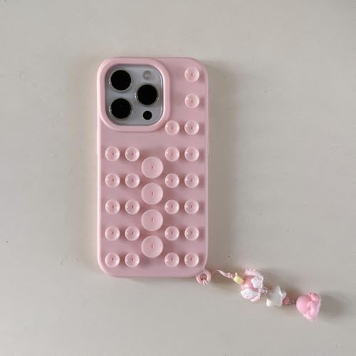 Yhsvie Handykette für iPhone 16 Hülle mit Armband, Weich Silikon Handyhülle mit Saugnapf Design Ultra Dünne TPU Stoßfest Schutzhülle Kratzfest Abnehmbar Lanyard Slim Bumper Case Cover-Rosa Yhsvie Handykette für iPhone 16 Hülle mit Armband, Weich Silikon Handyhülle mit Saugnapf Design Ultra Dünne TPU Stoßfest Schutzhülle Kratzfest Abnehmbar Lanyard Slim Bumper Case Cover-Rosa von Yhsvie