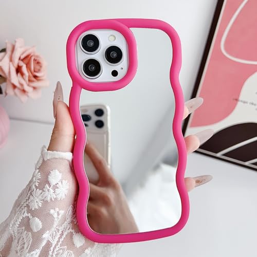 Yhsvie Hülle für iPhone 13 pro Ultra Dünn Handyhülle Mädchen Wellen Form Hülle mit Spiegel Make-up Weich TPU Silikon Case Stoßfeste Kratzfest Schutzhülle Anti-Drop Kameraschutz Cover-Rosenrot Yhsvie Hülle für iPhone 13 pro Ultra Dünn Handyhülle Mädchen Wellen Form Hülle mit Spiegel Make-up Weich TPU Silikon Case Stoßfeste Kratzfest Schutzhülle Anti-Drop Kameraschutz Cover-Rosenrot von Yhsvie