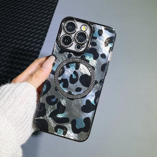 Yhsvie Magnetisch Handyhülle für iPhone 13 pro max Ultradünn Hülle Glitzer Leopard Schutzhülle Stoßfest Kratzfest Silikon Case Bling Leoparden Slim TPU Bumper Cover für Frauen Mädchen - Schwarz Yhsvie Magnetisch Handyhülle für iPhone 13 pro max Ultradünn Hülle Glitzer Leopard Schutzhülle Stoßfest Kratzfest Silikon Case Bling Leoparden Slim TPU Bumper Cover für Frauen Mädchen - Schwarz von Yhsvie