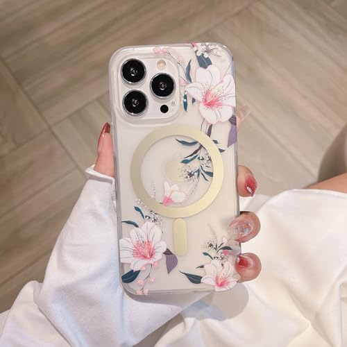 Yhsvie Magnetisch Hülle für iPhone 14 pro max Ultra Dünn Handyhülle Transparent Blumen Muster Hülle Hard PC Case Klare Anti-Fingerabdruck Cover Slim TPU Bumper Kratzfest Stoßfest Schutzhülle,Blume 01 Yhsvie Magnetisch Hülle für iPhone 14 pro max Ultra Dünn Handyhülle Transparent Blumen Muster Hülle Hard PC Case Klare Anti-Fingerabdruck Cover Slim TPU Bumper Kratzfest Stoßfest Schutzhülle,Blume 01 von Yhsvie