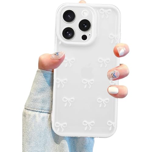Yhsvie Transparent Handyhülle für iPhone 16 pro Silikon Hülle,Niedliche Schleifen Case Clear Dünn TPU Bumper Cover iPhone 16 pro Stoßfest Kratzfest Schutzhülle für Mädchen Frauen -Weiß Yhsvie Transparent Handyhülle für iPhone 16 pro Silikon Hülle,Niedliche Schleifen Case Clear Dünn TPU Bumper Cover iPhone 16 pro Stoßfest Kratzfest Schutzhülle für Mädchen Frauen -Weiß von Yhsvie