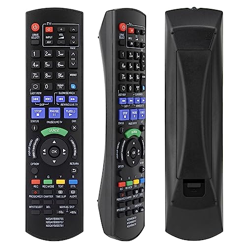 Ersatz-Fernbedienung für Panasonic DVD HDD Recorder IR6 Fernbedienung, kompatibel mit Panasonic HDD Blu-Ray Recorder Box N2QAYB000780 DMR-HWT230EB DMR-PWT530EB, kein Setup erforderlich Ersatz-Fernbedienung für Panasonic DVD HDD Recorder IR6 Fernbedienung, kompatibel mit Panasonic HDD Blu-Ray Recorder Box N2QAYB000780 DMR-HWT230EB DMR-PWT530EB, kein Setup erforderlich von YiBiChin