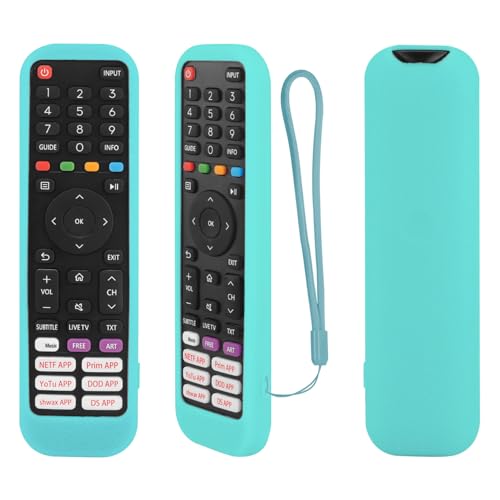 Fernbedienung Hülle Kompatibel mit Hisense EN2P30H EN2D30H EN2B30H EN2N30H EN2A30 EN2G30H Fernbedienung, Fernbedienung schutzhüllen für Hisense Original TV Fernbedienung (Leuchten im Dunkeln, Blau) von YiBiChin