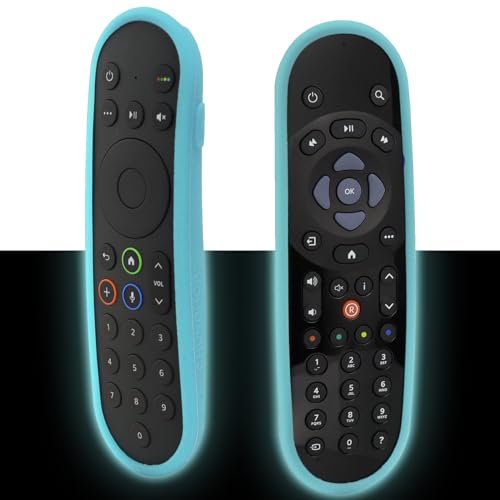 Schutzhülle passend für Sky Q Box Touch/Non-Touch-Fernbedienung, Fernbedienung Hülle auch für Sky Glass/Sky Stream TV-Fernbedienung (Leuchten im Dunkeln, Blau) von YiBiChin