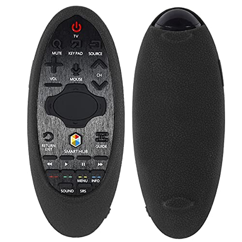 Silikon Schutzhülle für Samsung TV Fernbedienung BN59-01181B BN59-01185F BN59-01181A, Basketball Textur Remote Cover für Samsung Fernbedienung, weiche stoßfeste waschbare (Schwarz) von YiBiChin