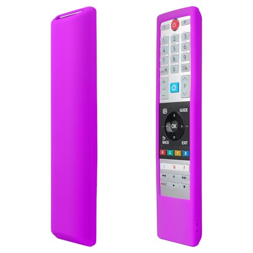 Fernbedienungshülle NUR für Toshiba TV-Fernbedienung CT-8541 CT-8533 CT-8528, Langlebiger Schutz Fernbedienungsabdeckung Anti-Drop - Lila (Bitte bestätigen Sie die Kompatibilität durch Abbildung 2) von YiBiChin