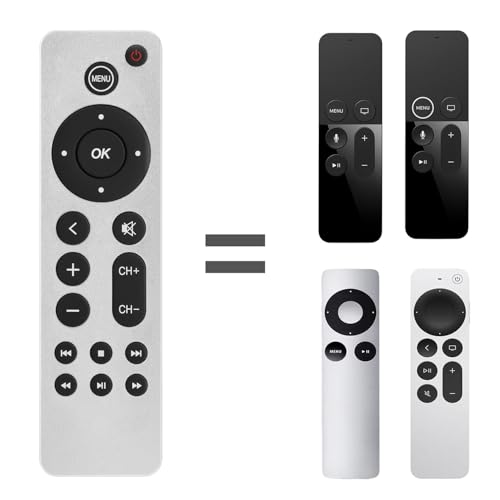 Universal Infrarot-Fernbedienung für Apple TV 4K, für Apple TV Box Gen 1 2 3 4, für Apple TV HD A1469 A1378 A1218 A2843 A2737 A2169 A1842 A1625 A1427 von YiBiChin