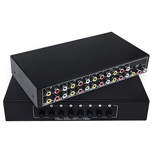 8 Ports RCA AV Switch Box 8 Eingang 1 Ausgang 8-Wege AV Video Audio Switcher 8 in 1 Out AV Composite Switcher RCA Splitter für HDTV LCD DVD Spielkonsolen 8 Ports RCA AV Switch Box 8 Eingang 1 Ausgang 8-Wege AV Video Audio Switcher 8 in 1 Out AV Composite Switcher RCA Splitter für HDTV LCD DVD Spielkonsolen von YiBiChin