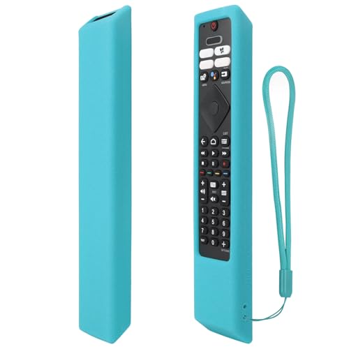 YiBiChin Protective Remote Case ONLY for Philips Ambilight TV Remote Control, 43PUS7906/12 55OLED707/12 65OLED707/12 TV Remote Cover Shockproof, Anti-Slip - Blau, leuchten im Dunkeln von YiBiChin