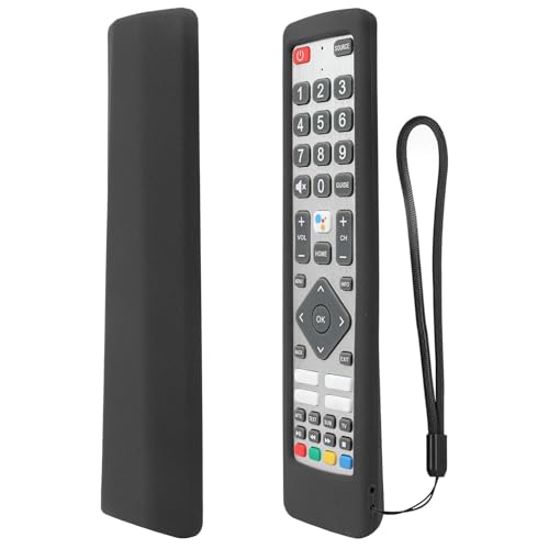 YiBiChin Silikon Schutzhülle NUR für Sharp TV Fernbedienung, SHWRMC0133 Fernbedienung Abdeckung Stoßfest, Anti-Rutsch - Schwarz von YiBiChin