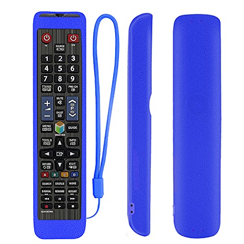 YiBiChin Silikonhülle für Samsung TV-Fernbedienung BN59-01178B RM-D1078+ BN59-01198Q AA59-00582A BN59-01178R AA59-00652A Waschbare, stoßfeste, hautfreundliche Fernbedienungsabdec Kung(Blau) von YiBiChin