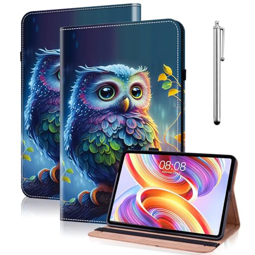 YiChZhe Hülle für Lenovo Idea Tab Pro 12.7 Zoll 2025 mit Stifthalter,PU Leder Schutzhülle mit Standfunktion‌,Wallet Cover Case Tablet Hülle Kompatibel mit TB-373FU/TB-375FC-Blaueule von YiChZhe
